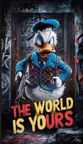 Donald Gangster Wandbild The World Is Yours Donald Gangster Wandbild The World Is Yours