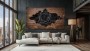 Schwarze Rosen Vintage Holz Wandbild 3D Optik