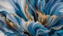 Abstrakte Blume Blüte Blau Weiß Moderne Kunst