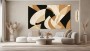 Abstrakt Wandbild Pastell Töne Schwarz Modern Loft