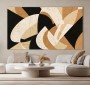 Abstrakt Wandbild Pastell Töne Schwarz Modern Loft