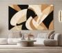 Abstrakt Wandbild Pastell Töne Schwarz Modern Loft