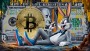 Bugs Bunny B Coin Börse Wandbild Graffiti Pop Art