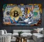 Bugs Bunny B Coin Börse Wandbild Graffiti Pop Art