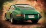 Auto Porsche Retro Vintage Car Grün Wandbild