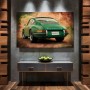 Auto Porsche Retro Vintage Car Grün Wandbild
