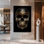 Totenkopf Skull Schädel Schwarz Gold Wandbild