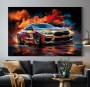 BMW M8 Auto Rennwagen Buntes Design Wandbild
