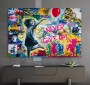 Banksy Graffiti Wandbild Never Give Up Urban Art