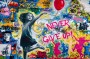 Banksy Graffiti Wandbild Never Give Up Urban Art