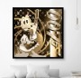 Donald 007 Street Art Pop Art Modern Gold Optik
