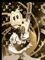 Donald 007 Street Art Pop Art Modern Gold Optik