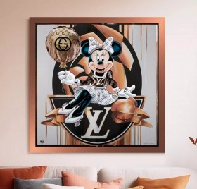 Mini Pop Art LV Kupfer Optik Modern