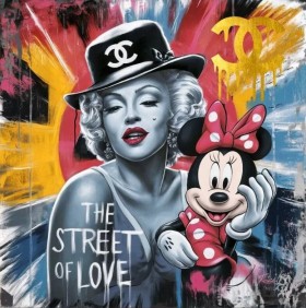 Marilyn Monroe Mini Pop Art Graffiti Wandbild Marilyn Monroe Mini Pop Art Graffiti Wandbild