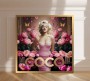 Marilyn Monroe Coco Rosa Gold Wandbild Blumen