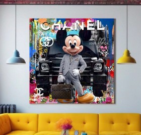 Micky Street-Art Pop-Art Modern Mercedes