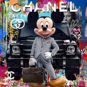 Micky Street-Art Pop-Art Modern Mercedes