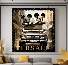 Micky LV Mercedes G Wandbild Gold Luxus DG