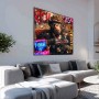 King Monkey – Luxus Street Art Leinwand mit Krone & Zigarre