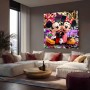 Micky & Minnie Love Pop Art – Mickey Maus Leinwand auf Keilrahmen | Wandbild Kunst fürs Wohnzimmer