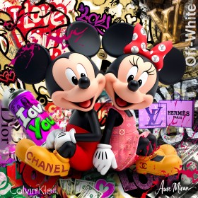Micky & Minnie Love Pop Art – Mickey Maus Leinwand auf Keilrahmen | Wandbild Kunst fürs Wohnzimmer Micky & Minnie Love Pop Art – Mickey Maus Leinwand auf Keilrahmen | Wandbild Kunst fürs Wohnzimmer