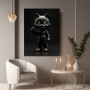 Schwarze Katzenfigur mit goldenen Details