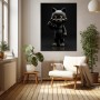 Schwarze Katzenfigur mit goldenen Details