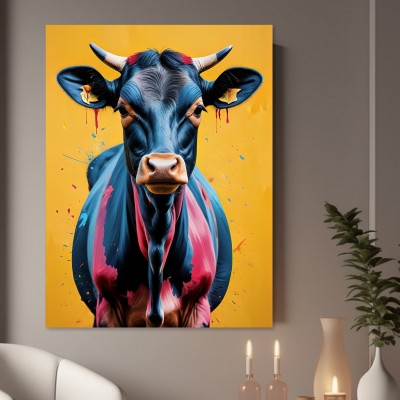 Bunte Kuh im Pop-Art-Stil