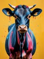 Bunte Kuh im Pop-Art-Stil