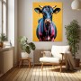 Bunte Kuh im Pop-Art-Stil