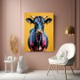 Bunte Kuh im Pop-Art-Stil