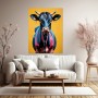 Bunte Kuh im Pop-Art-Stil