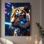 Cyber Tiger im Neonlicht
