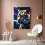 Cyber Tiger im Neonlicht