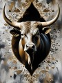 Majestätischer Stier in Gold