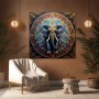 Elefant Mandala in Gold und Türkis