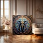 Elefant Mandala in Gold und Türkis