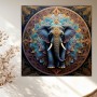 Elefant Mandala in Gold und Türkis