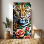 Jaguar mit Rosen