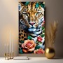 Jaguar mit Rosen