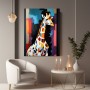 Farbenfrohe Giraffe im Pop-Art-Stil