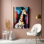 Farbenfrohe Giraffe im Pop-Art-Stil