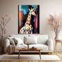 Farbenfrohe Giraffe im Pop-Art-Stil