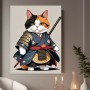 Samurai Katze im Kimono