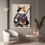 Samurai Katze im Kimono