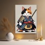 Samurai Katze im Kimono