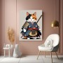 Samurai Katze im Kimono