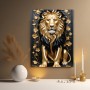 Goldener Löwe mit schwarzer Mähne