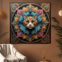Mandala Katze in Farbenpracht