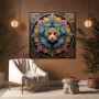 Mandala Katze in Farbenpracht